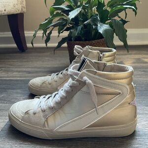 ShuShop Cream High-Top Athletic Shoes Size 7 1/2